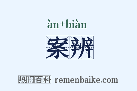 案辨是什么意思的图片